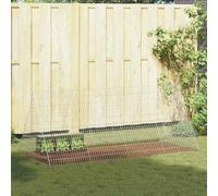 sephironlbb Cage à lapin en acier galvanisé argenté 215 x 100 x 85 cm - Clapier à lapin résistant aux intempéries avec enclos en treillis pour extérieur, jardin, terrasse, espace de vie sûr