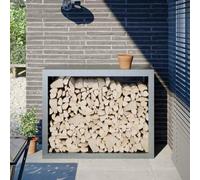 sephironlbb Étagère à bûches en acier galvanisé - 100 x 40 x 80 cm - Support stable pour le rangement du bois de cheminée, poêle à bois, salon, rangement pratique et aide à l'empilage à sec