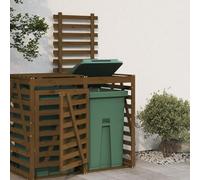 sephironlbb Extension pour boîte à poubelles - Marron miel - En pin massif - 78 x 91,5 x 128,5 cm - Avec serrure - Pour jardin, cour, terrasse, résistant aux intempéries et brise-vue - Couverture