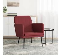 sephironlbb Fauteuil Bordeaux en Similicuir 61x78x80 cm avec Accoudoirs Rembourrés Dossier Incliné pour Salon Bureau Chambre Détente Confortable et Résistant aux Taches