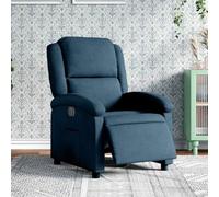sephironlbb Fauteuil inclinable électrique Bleu Velours avec Repose-Pied, Dossier réglable 135°, accoudoirs rembourrés, Cadre Bois et métal, siège Confortable pour Salon, Bureau, Chambre