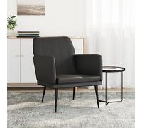 sephironlbb Fauteuil Noir en Similicuir 61x78x80 cm Chaise Confortable avec Dossier rembourré et accoudoirs pour Salon Bureau Chambre détente et Repos