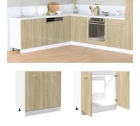 sephironlbb Meuble Bas Lyon en Bois d'ingénierie chêne Sonoma 80 x 46 x 81,5 cm avec Portes, étagère et Rangement Cuisine, Buffet vaisselier pour Salon, entrée, buanderie,