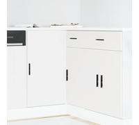 sephironlbb Meuble sous évier Lyon en Bois d'ingénierie Blanc avec Portes, Pieds réglables, Grand Rangement pour Cuisine, Buffet, Placard, étagère, desserte, idéal