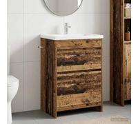 sephironlbb Meuble sous lavabo en Bois Ancien pour Salle de Bain, Armoire de Rangement avec tiroir, Placard Compact pour évier, Colonne Pratique, Niche Organisateur pour Accessoires sanitaires