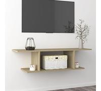 sephironlbb Meuble TV Mural chêne Sonoma Bois d'ingénierie 103x30x26,5 cm avec Niche Ouverte Rangement pour Salon séjour Chambre, Support Console Audio vidéo Suspendu Pratique et Design