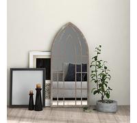 sephironlbb Miroir couleur sable 100 x 45 cm cadre en fer avec aspect rouille pour intérieur, salon, chambre à coucher, couloir, décoratif et robuste, apporte de la lumière et de la largeur à