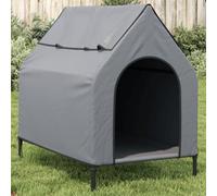 sephironlbb Niche pour chien gris clair en tissu Oxford avec structure en acier - 110 x 75 x 107 cm - Résistant aux intempéries et à l'hiver - Pour extérieur, jardin, terrasse, balcon, comme refuge