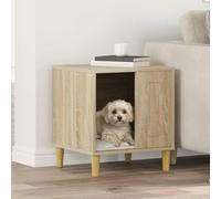 sephironlbb Niche pour chien Sonoma en bois robuste - 44 x 42 x 49 cm - Refuge moderne pour chien - Idéal comme espace de couchage chic dans le salon - Convient pour l'intérieur