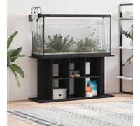 sephironlbb Support pour aquarium noir en bois 120 x 40 x 60 cm avec espace de rangement et étagères pour bassin, armoire, étagère, meuble, commode, idéal pour salon, chambre à coucher, bureau