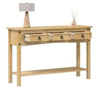 sephironlbb Table Console « Corona » en pin Massif 114x34,5x73 cm avec tiroirs étagère Support de Rangement pour Salon Chambre entrée Bureau décoratif