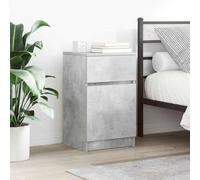 sephironlbb Table de Chevet Gris béton Bois d’ingénierie 39x35x65 cm avec tiroir Porte modulable Rangement Chambre Salon entrée Compact et Robuste pour Organiser Livres Lampe réveil téléphone