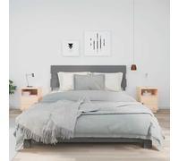 sephironlbb Tables de Chevet 2 pcs en Bois de pin Massif 40x34x55 cm avec Porte en Similicuir Rangement Compact pour Chambre Salon entrée Meuble Console Rangement Nuit