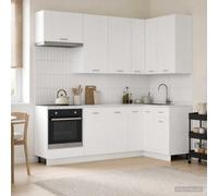 sephironlbb Unité de Cuisine Lyon 8 pcs Blanc Bois d'ingénierie Meuble Rangement Cuisine avec tiroir Porte étagère Buffet Colonne pour et Organisation optimale