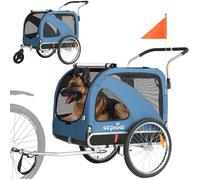 SEPNINE 10202B Remorque vélo chien 40 kg 2-en-1 poussette pliable Oxford 600D grand chien robuste sécurité