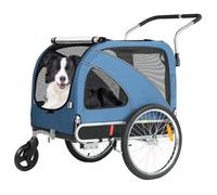 SEPNINE 10202B XL Remorque Pour Chien, VéLo Et Poussette 2 En 1, En Tissu Oxford 600d Robuste, Transporte Les Chiens Jusqu'à 40 Kg