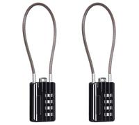 SEPOX® Cadenas à combinaison à 4 chiffres réinitialisable au design compact, câble extra long - Mot de passe personnalisé, câble en acier vinyle durable, serrure multifonction pour valise, casiers de