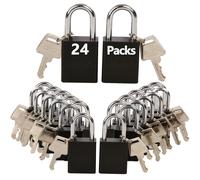 SEPOX Cadenas extrieurs antirouille ultra-durables diffrentes cls - Noir Anse longue de 38 mm (1-1/2"") Paquet de 24 avec 3 grandes cls chac