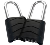 SEPOX Lot de 2 grands cadenas combinaison avec anse extra longue de 6,3 cm, serrure combine extrieure de 5,6 cm, corps en aluminium de 55 mm,