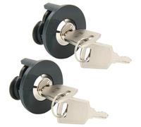 SEPOX Lot de 2 serrures de prise de courant, clés identiques, prises verrouillables avec protection antivol et entrée d'objet anti-brouillage - Pour l'intérieur et l'extérieur