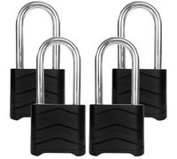 SEPOX Lot de 4 grands cadenas combinaison anse longue pour extrieur, 5,6 cm, 55 mm, robuste, rsistant aux intempries, rinitialisable, 4 s