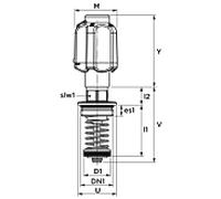 Seppelfricke chambre à graisse partie supérieure 1929 DN 25, non montante, pour KFR Ventile