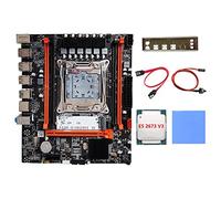 Seprendi Carte mère X99H + processeur E5 2673 V3 + coussinet thermique + câble de commutation + câble + déflecteur LGA2011-V3 DDR3X4 fente RAM M.2 NVME PCI-E X16