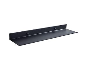 Seprendi Étagère murale flottante noire pour cuisine, salle de bain, étagère de rangement en métal, miroir, étagères d'angle de douche, organiseur pour A
