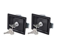 Seprendi Lot de 2 serrures de boîte à outils pour remorque, poignée de porte, antivol pour camping-car, camion, remorque