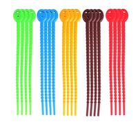 Seprendi Lot de 20 attaches en silicone durables pour sac à pain, attaches torsadées en caoutchouc pour et le bureau