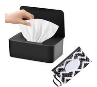 SEPSCO Boite Lingette Bebe et Sacs Lingettes Humides, Boîte Papier Toilette Humide avec Couvercle Distributeur Lingettes Accessoires Mouchoirs Rangement PP Boîtes Reutilisable pour Wc Voiture Maison