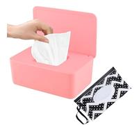 SEPSCO Boite Lingette Bebe et Sacs Lingettes Humides, Boîte Papier Toilette Humide avec Couvercle Distributeur Lingettes Accessoires Mouchoirs Rangement PP Boîtes Reutilisable pour Wc Voiture Maison