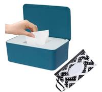 SEPSCO Boite Lingette Bebe et Sacs Lingettes Humides, Boîte Papier Toilette Humide avec Couvercle Distributeur Lingettes Accessoires Mouchoirs Rangement PP Boîtes Reutilisable pour Wc Voiture Maison