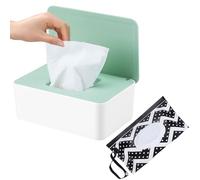 SEPSCO Boite Lingette Bebe et Sacs Lingettes Humides, Boîte Papier Toilette Humide avec Couvercle Distributeur Lingettes Accessoires Mouchoirs Rangement PP Boîtes Reutilisable pour Wc Voiture Maison
