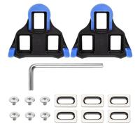 SEPSCO Crampons SPD-SL, Compatibles avec Shimano Cales de Pédale Vélo SH10/SH11/SH12 Chaussure Plaques Velo de Antidérapantes 2° Cale Pied pour Vélos de Rout Course Appartement D'intérieur (Bleu)