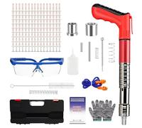 SEPSCO Pistolet a Cloueur Manual, Pistolet Clou Beton avec 150 Clouteuse Pistolet Cloueuse Air Comprimé Tout Acier Nail Gun 5 Vitesses Réglable Portable pour Murale Charpente Plombier Circuits Plafond