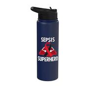 Sepsis Superhero Warrior Fighter Band Stainless Steel Insulated Water Bottle