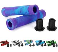 Sept-1 Paire De Poignées De 145 Mm Pour Freestyle Vtt Bmx Vélo Guidon Bmx Vélo Guidon - Soft Tpe Antidérapant De 22 Mm Avec Fiche Anglaise Pour Pro Scooter Vtt Bmx Downhill Vélo Scooter