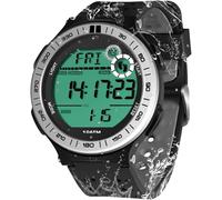 Sept-100m Sous-Marin Montre-Bracelet Podomètre Pour Hommes Garçons Montre Natation Etanche Avec Fonction De Chronomètre De Tour Et Réveil, Format 12/24 Heures Sélectionnable
