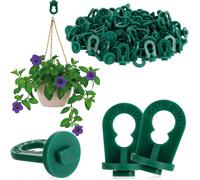 SEPT-® 100x Clips de Serre - Supports de Plantes Stables à Haute capacité de Charge - Dispositifs de Suspension pour Serres et Jardins d'hiver - ?illets pour Rails de Serre (100 Pinces - Vertes)