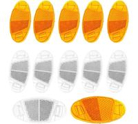 Sept-12 Pièces Catadioptre Velo Roue Réflecteur Roue Velo Réflecteurs Rayons De Vélo Jaune, Pour Améliorer La Sécurité De La Conduite De Nuit, Adaptés À Tout Type Pour Motos, Vélos