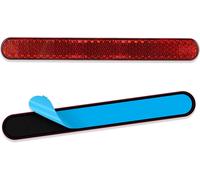 Sept-2 Pièces Catadioptre Moto Homologué E4, 100 X 13 X 7mm Réflecteur De Sécurité Rectangle Pour Moto Réflecteur Arrière Pour Vélo Oeil De Chat Autocollant Reflecteur