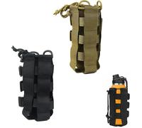 Sept-2 Pièces Porte-Bouteilles Tactique, Pochette Pour Bouteilles D'eau, Sac Pour Bouteilles Militaire, Support Pour Bouteille D'eau Pour Randonnée, Vélo, Course Et Camping (Noir Et Marron)
