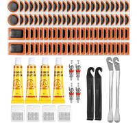 Sept-208 Pièces Rustine Chambre A Air, Rustine Velo, Kit Reparation Pneus Vélo, Kit Crevaison Velo, Kit Rustine Velo Pour Cyclistes, Motos, Véhicules Tout-Terrain