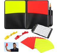 Sept-22 Pièces Football Kit Carton Arbitre Football, Set Arbitre Avec Sifflet, Carton Rouge Jaune Kit, Set Arbitrage Foot Pour De Manifestations Sportives