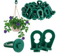 SEPT-® 25x Clips de Serre - Supports de Plantes Stables avec Une capacité de Charge élevée - Dispositifs de Suspension pour Serres et Jardins d'hiver - ?illets pour Rails (025 Clips - Vert)