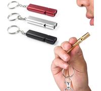 Sept-- 3 Pcs Sifflet De Survie, Sifflet Avec Porte-Clés, Sifflet D'urgence En Métal, Sifflet De Signalisation D'urgence, Sifflet De Survie D'urgence Pour Arbitre (3 Couleurs)