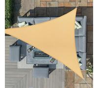 Sept-3x3x3m Sable Voile D`Ombrage Triangle, Toile Imperméable Une Protection Des Rayons Uv À 95%, Pour En Plein Air, Jardin & Terrasse