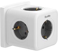 Sept-5-In-1 Cube Socket, Socket Adapter 3680w, 5ac Multiple Sockets, Multiple Socket Cube Sans Câble, Multiple Plug Cube Pour Office, Workshop, Home, Travel