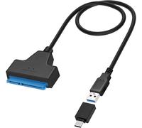 SEPT-50cm Cable USB 3.0 vers 5Gbps Adapteur Disque Dur 2.5" HDD/SSD Convertisseur USB vers III (Cadeau:Adaptateur USB C à USB 3.0)
